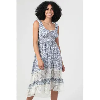 Angie Angie CAP SLEEVE TIE BUST MIDI (C4H04)