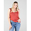 Angie Angie Lace Trim Rib Knit Tank W.Buttons (X2AG9)