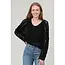 Angie Angie Open Knit Pullover V-Neck (XHS52)