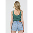 Angie Angie Rib Knit Notch Neck Tank (X2DF9)