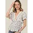 Angie Angie SS Crochet Trim Top(C2E89)