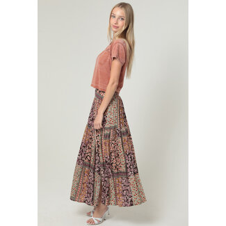 Angie Angie Swiss Dot Skirt With A Tier And Slit (B6B26)