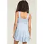 Angie Angie Tie Front Peasant Top Dress (C4E26)