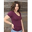 Angie Basic V-neck Tee Shirt (X2731)