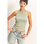 Double Zero Double Zero High Neck Ribbed Tank (DZ26C105)